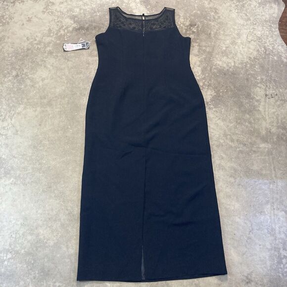 Positive Attitude Dress Womens 14 Black Sleeveless Beaded Embellished Sheer Top - Picture 6 of 11